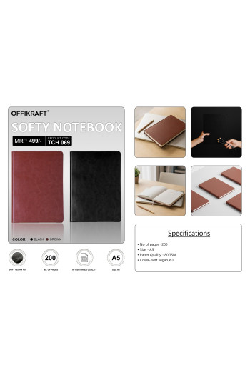 Offikraft Softy Notebook - Brown